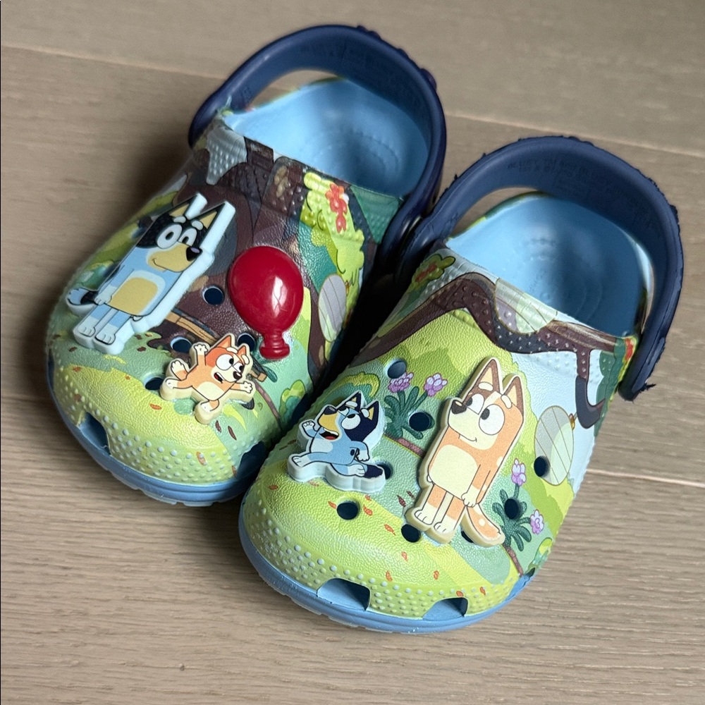 CROCS Bluey Classic Clogs - Blue and Green